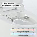 Luxury Smart Toilet With Dryer And Warm Water, Elongated Bidet Toilet With Heated Seat, With Remote Control, Led Night Light, Power Outage Flushing, Soft Close Cover - White by HouseOfZazla