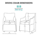London - Upholstered Skirted Dining Arm Chair by Unique Piece Furniture