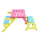 Kids Multi-Functional Arm Chair, Table With 2 Benches All-In-One Set by Unique Piece Furniture