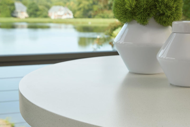 Seton Creek - Round Bar Table With Umbrella Option - Beige, photo 6 of 6