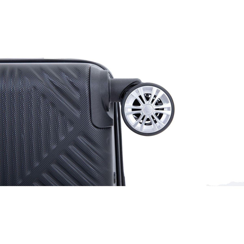 2Piece Luggage Sets ABS Lightweight Suitcase, Spinner Wheels, (20/14) BLACK