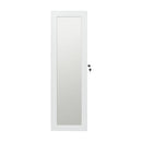 Jewelry Armoire Organizer With Full Length Mirror, Wall Mounted Lockable Cabinet With LED Light by Unique Piece Furniture