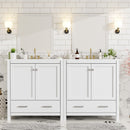 60" White Bathroom Vanity Set