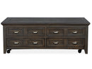 Westley Falls - Lift Top Storage Cocktail Table With Casters - Graphite