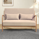 Leisure Chair With Solid Wood Armrest And Feet, Mid-Century Modern Accent Sofa, 2 Seat by Unique Piece Furniture