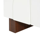 Sideboard Buffet Cabinet Wide Storage Unit With 4 Doors & Adjustable Shelves - White by HouseOfZazla