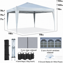 Outdoor 10x10 Ft Pop Up Gazebo Canopy Tent with Removable Sidewalls by HouseOfZazla