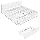 Modern Platform Bed Frame With Thick Fabric by Unique Piece Furniture