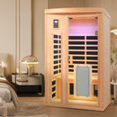 Low EMF Hemlock Wood Far-Infrared Indoor Two-Person Sauna Room by HouseOfZazla
