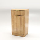 Tilt Out Trash Can Cabinet With Wave Textured Drawer & Pull Out Bin by Unique Piece Furniture