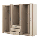 6 Doors Wardrobe Storage For Bedroom, With Big Drawers by Unique Piece Furniture