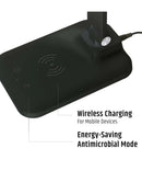 Brilli 15"H LED Desk Lamp (Set of 2) Matte Black Finish with Wireless Charging by LampsUSA
