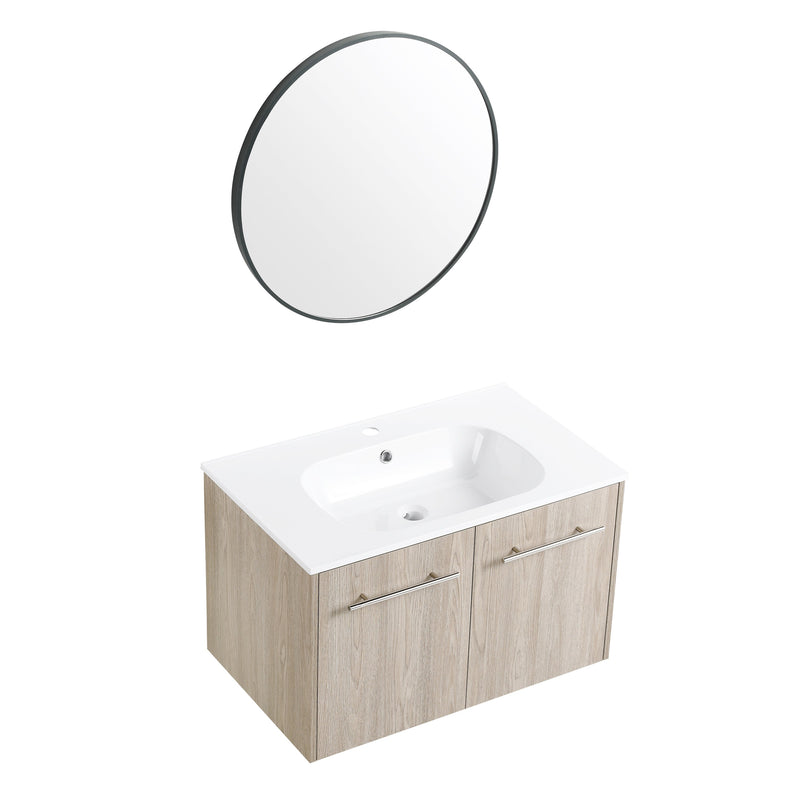 30 Inch Wall Mounted Bathroom Vanity (KD-Packing)-BEO