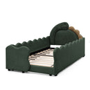Cute Dinosaur Shaped Bed With Safety Guardrail, Toddler Frame by HouseOfZazla