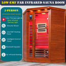 Far infrared corner sauna room Low EMF red sauna therapy two persons
