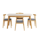 5 Piece Dining Set With Upholstered Chairs