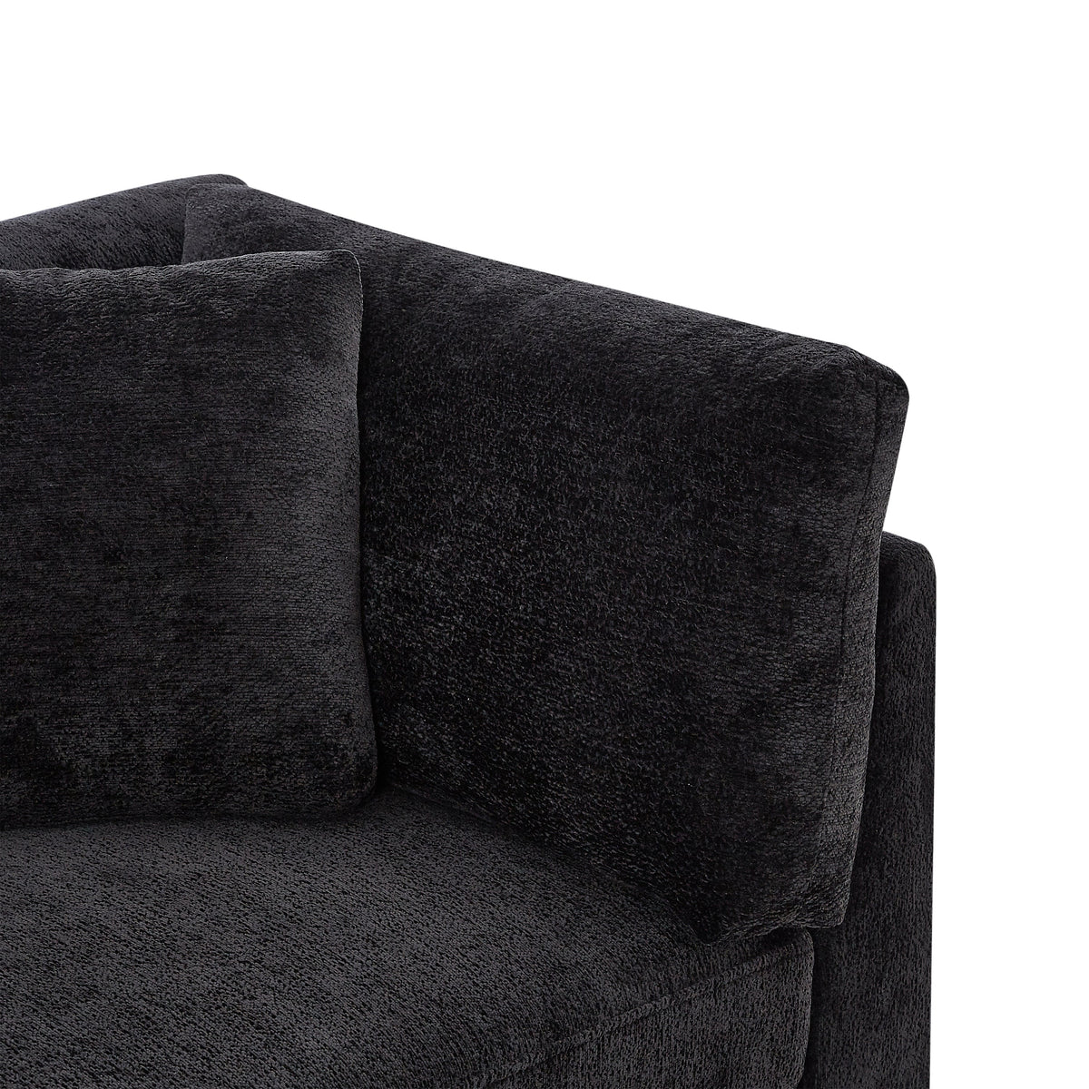 83.50" Modern Flared Arms Sofa (Black), photo 10 of 10