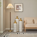 Floor Metal Vase Modern Style Decoration 3-Piece Set by HouseOfZazla