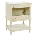 Modern Bathroom Vanity With Sink, Rectangular Cabinet With Open Shelf And Closed Storage by HouseOfZazla