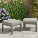 All-Weather Patio Ottomans With Thick Cushions (Set of 2) by HouseOfZazla