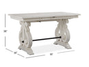 Bronwyn - Rectangular Counter Dining Table - Alabaster