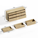 Rattan Dresser With 6 Drawers, Legs & Handles, Storage Cabinet - Natural by Unique Piece Furniture