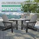 Adirondack Chairs Set of 2 - Plastic HDPE with Cup Holder by HouseOfZazla