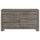 Funston - 6 Drawer Dresser Cabinet - Brown Oak by HouseOfZazla
