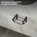 Rectangular Bathroom Sink With Towel Bar & Faucet Hole, Wall Mounted - White