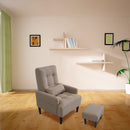 Living Room Sofa Single Chair And Ottoman, Modern Multi-Function Fabric Living Room Sofa Lounge Chair Bed And Stool. Soft Leisure Single Chair Adjustable Into 5 Angles With Sofa Bed by HouseOfZazla