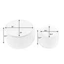 Round Storage Ottoman, 2 In 1 Function, End Table And Ottoman by HouseOfZazla