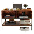 Rustic Flip Top Coffee Table With Hidden Storage - Black / Brown by HouseOfZazla