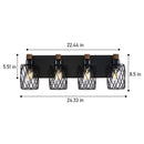 Bathroom Vanity Light, Wall Sconce With Cage Shade by HouseOfZazla