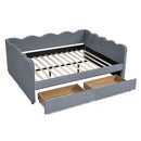 Queen Size Cozy Gingham Daybed with Two Storage Drawers and USB Port by HouseOfZazla
