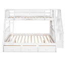 Bunk Bed With Drawers, Ladder And Storage Staircase by Unique Piece Furniture