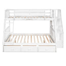 Bunk Bed With Drawers, Ladder And Storage Staircase by Unique Piece Furniture
