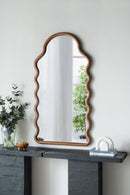 Wood Mirror With Unique Frame - Brown by HouseOfZazla