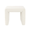 Ada Footstool Ottoman, Channel Tufted