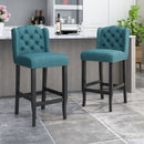 Vienna Contemporary Fabric Tufted Wingback Counter Stools (Set of 2) by HouseOfZazla