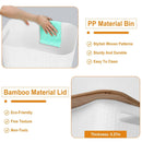 Stackable Storage Bins with Bamboo Lids - 2 Pack by LJGDeals
