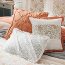 9 Piece Cotton Percale Comforter Set - Coral - King Size