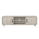 TV Stand With Sliding Doors And Handles, Living Room Furniture - Antique White by HouseOfZazla
