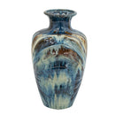 D8.7x15.5' Blue and Brown Reactive Glazed Vase by HouseOfZazla