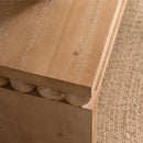 Modern Rustic Console Table, Wood Entryway Table With Shelf & Decorative Bead Detail - Natural by HouseOfZazla