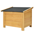 51.18" L x 43.7" W x 37" H Large Size Wooden Dog House, Dog Crate For large dog breeds, Cabin Style Raised Dog Shelter with Asphalt Roof, Solid Wood, Weatherproof, Nature