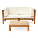 Brava X-Back 2 Seater Sectional Loveseat with Coffee Table by HouseOfZazla