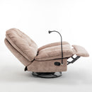 Modern Swivel Gliding Recliner Chair With Rocking Function And Phone Holder, Large Comfortable by HouseOfZazla
