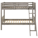 Ryder Wood Twin Over Twin Bunk Bed Weathered Taupe