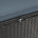 6-Piece Patio Furniture Set Outdoor Sectional Sofa with Glass Table, Ottomans for Pool, Backyard, Lawn (Black)