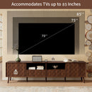 TV Stand With Drawers And Cable Management - Walnut by HouseOfZazla